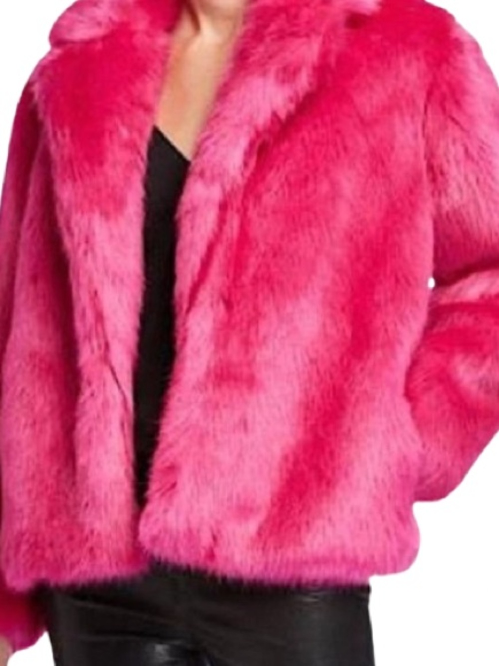 Michael Kors Hot Pink Faux Fur Teddy Jacket